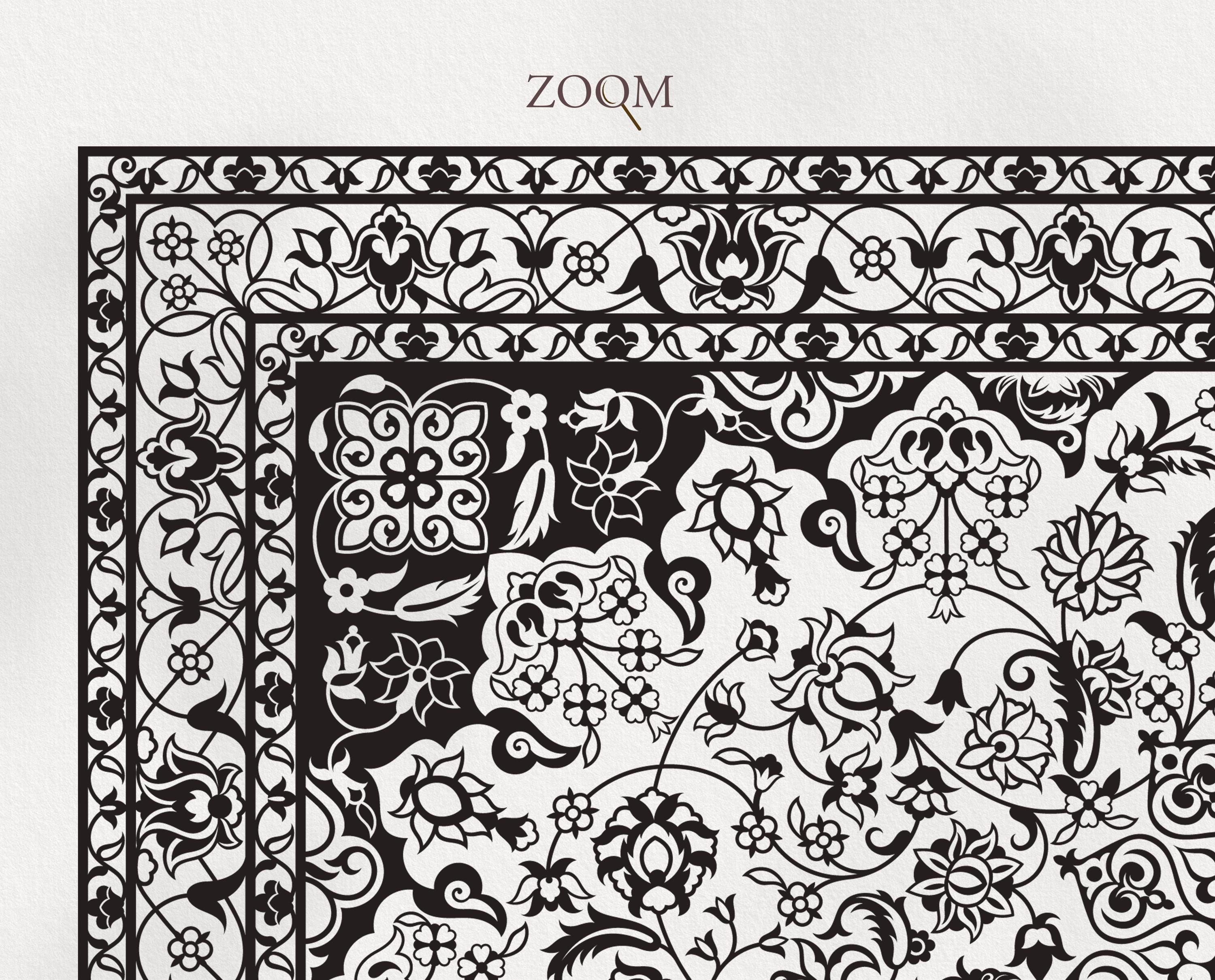 Arabian Rug Pattern SVG. Persian Oriental Carpet. Moroccan, Indian Rug ...