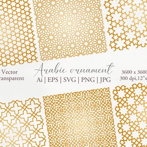 May include: Set of five gold geometric patterns, each with a different design. The patterns are intricate and detailed, and they would be perfect for use in a variety of projects, such as scrapbooking, card making, or web design. The patterns are 3600 x 3600 pixels and 300 dpi.
