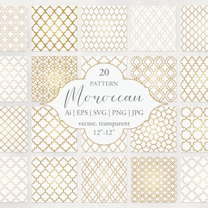 Modèle sans couture de vecteur marocain. Ornement numérique arabe. Ornement de grille. Transparente. Fond doré ethnique. Motif arabesque