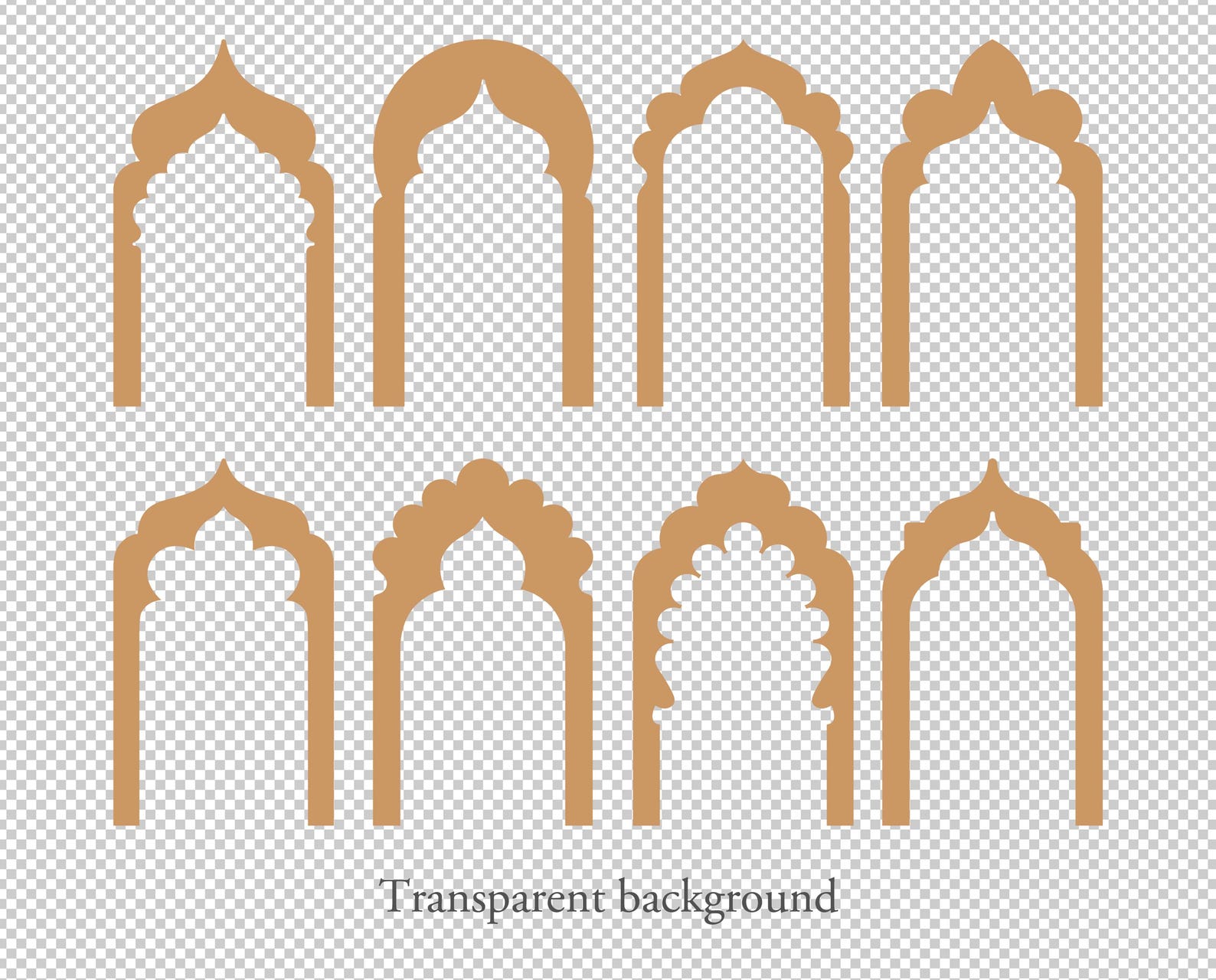 Oriental Arabic Arches Digital Bundle. Moroccan Vector Arch. SVG Arabic ...