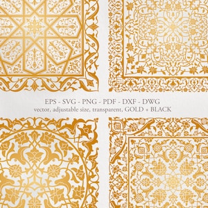 Oriental arabic vector traditional pattern. Arabian Ornament, moroccan, Indian. Digital Clipart. SVG, PNG transparent. Instant Download