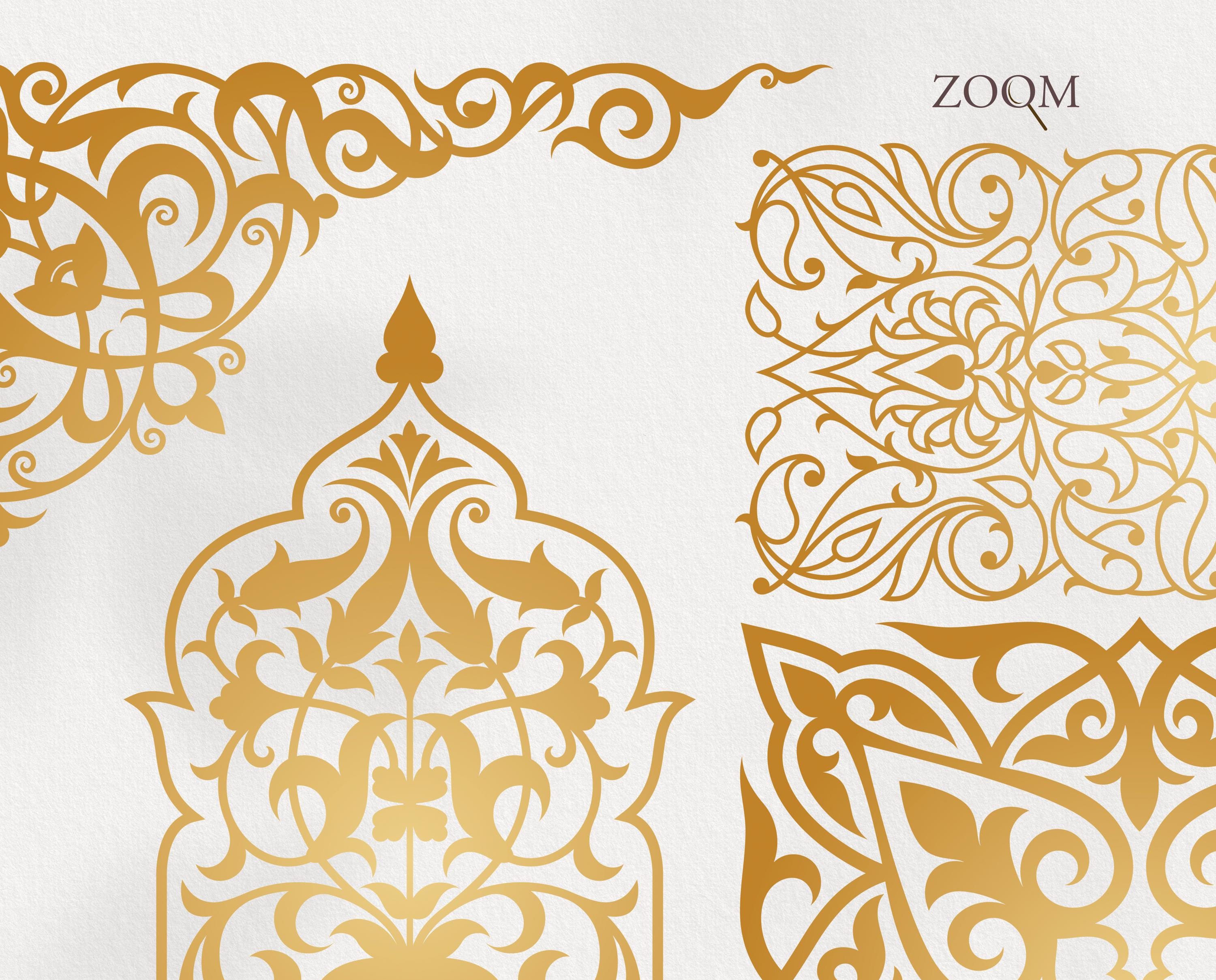 Arabian Oriental Decorative Elements SVG. Arabic Ornament PNG. Digital ...