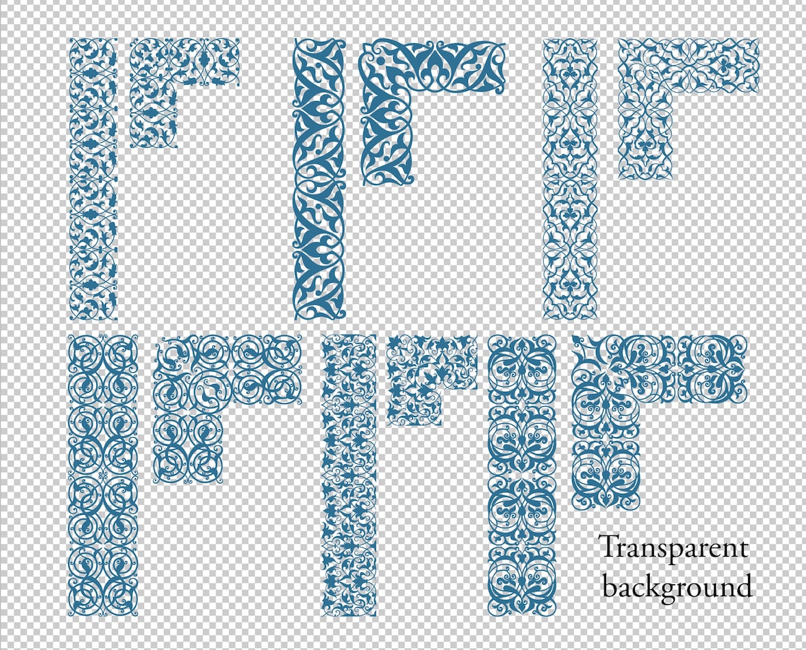 Oriental Arabic Digital Borders. Seamless Pattern. Arabian Border ...