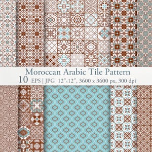 Modèle sans couture de vecteur arabe marocain. Papier numérique arabe. Ornement de carreaux méditerranéens. Motif arabesque. Couleur moka. Imprimable
