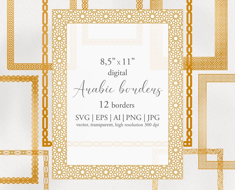 Oriental Arabian Frames. Arabian Border. Turkish, Moroccan, Islamic ...
