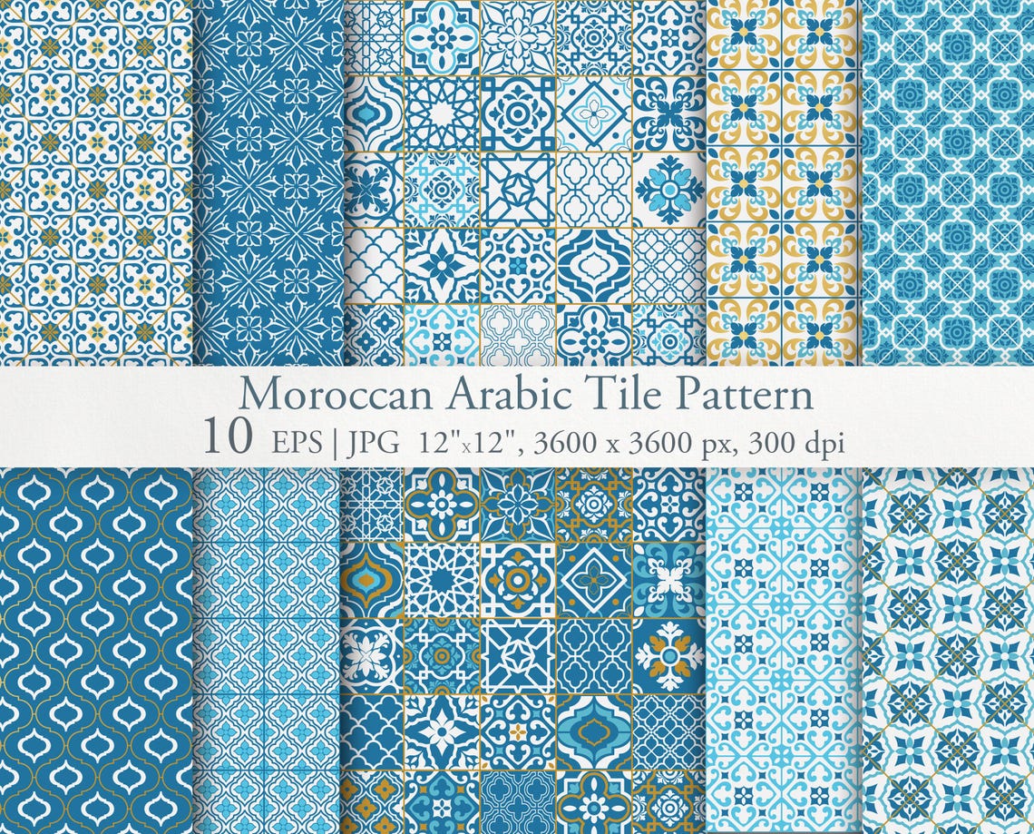 Moroccan Arabic Vector Seamless Pattern. Arabic Digital Paper ...