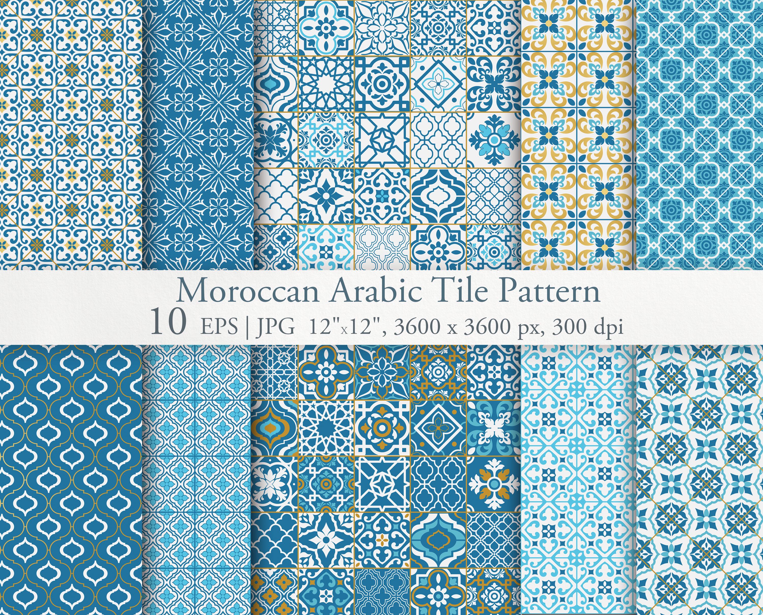 Maroc Pattern Moroccan Arabic Vector Seamless Pattern. Arabic Digital Paper ...