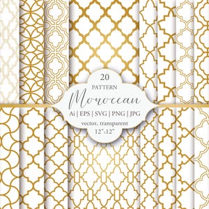 Moroccan vector seamless pattern. Arabic digital ornament. Grid ornament. Transparent. Ethnic golden background. Arabesque pattern