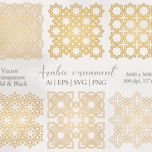 Ornamento arabo orientale. Bundle di bordi senza soluzione di continuità. Clipart digitale araba. Turco, marocchino. Vettore SVG PNG trasparente. Motivo arabesco