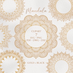 Lotus Mandala Ornament: Indian Vector Clipart SVG, PNG, PDF