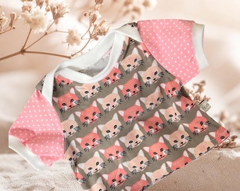 T-Shirt Mädchen Gr. 62-68 kurzarm Baby rosa