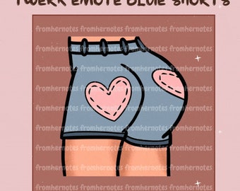 Animated Dancing Booty Twerk Blue Jean Shorts Emote | Perfect for Twitch and Discord | Pretty | Adorable | Cute