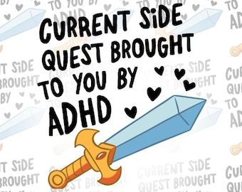 ADHD Aufkleber, Neurodiversent Humor, aktuelle Suche Laptop, Planer, Tumbler, Vinyl Aufkleber