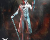 Miniatura D&D Xarvir Barikdral – Tiefling Devil Dealer Bardo Rogue – DM Stash