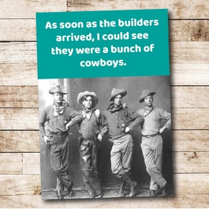 Funny card - Cowboys - Humorous greeting card by Comedy Card Company