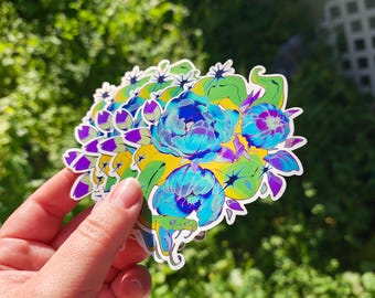 Venomous – Snake & Peony Art Decal
