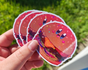Pink Burger Sticker!! - Holographic Food Art Decal