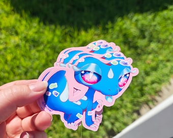 Blue Water Gecko - Monster Sticker