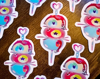 Eye Candy - HOMEMADE & HANDCUT Macabre Dango Sticker