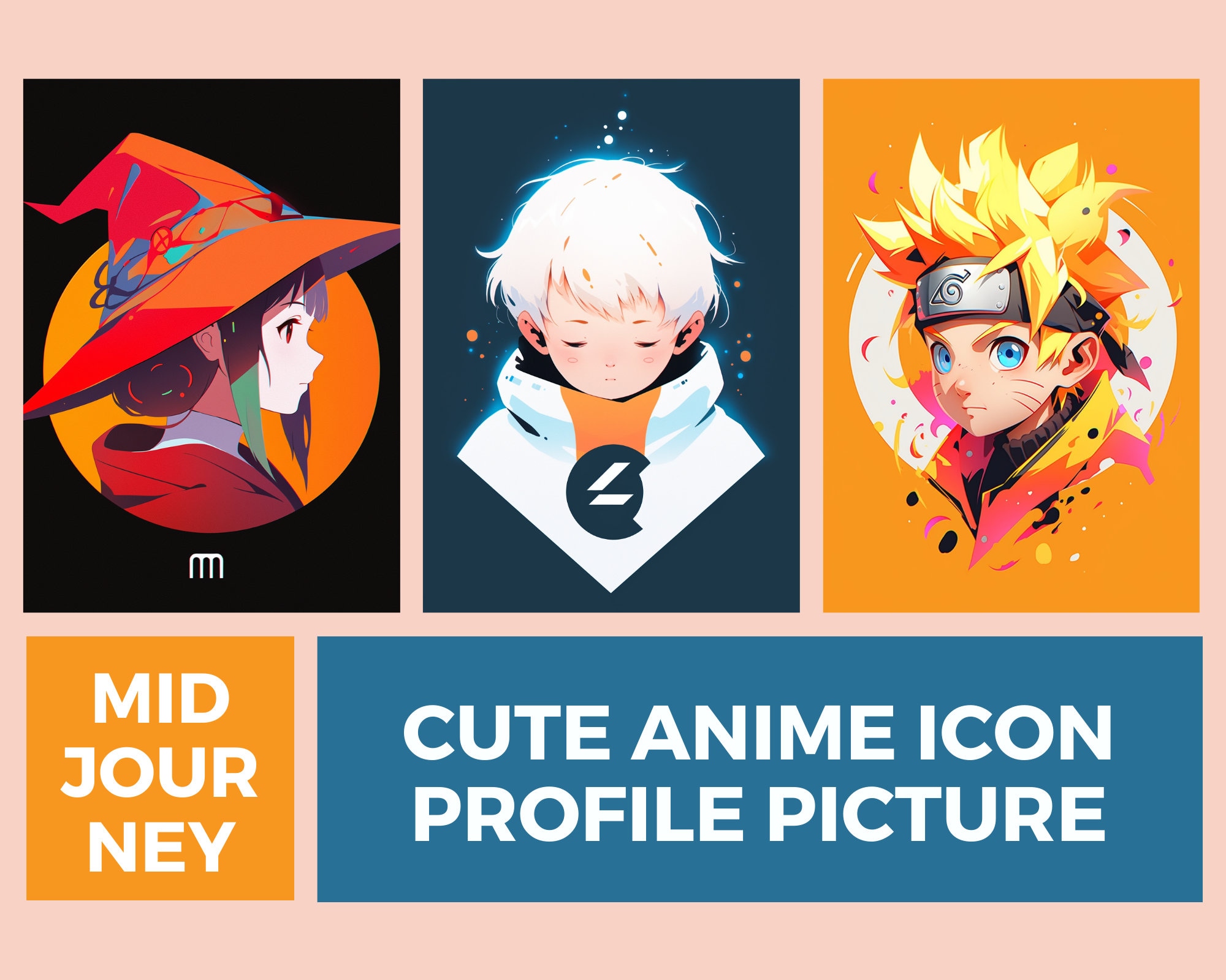 Stylized anime avatar for profile picture