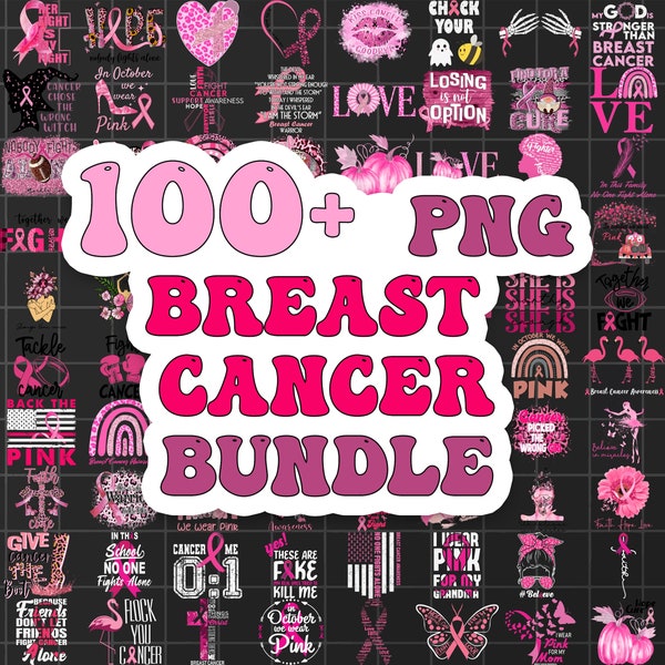 100+ Breast Cancer Awareness Png Bundle, Cancer Warrior Png, Pink Ribbon Png, Cancer Awareness Png Downloads, Cancer Survivor Gift BUNDLE014