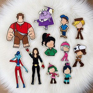Wreck It Ralph Inspired Embroidered Patch Set Iron On Sew On Cartoon Character Patches for Jacket Backpack Bag