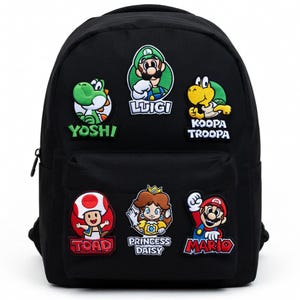 Mario Luigi Yoshi Toad Princess Daisy Embroidered Patch Set Cartoon Iron On Sew On Patch for Jacket Backpack Bag