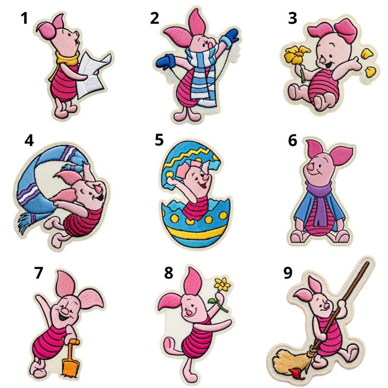 piglet-inspired-embroidered-patch-set-iron-on-applique-for-jacket
