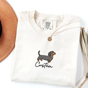 Comfort Colors® Custom Dog Embroidered Shirt, Custom Pet Hoodie, Personalized Pet Face and Pet name Sweatshirt, Gift For Love Pet ESD313.C