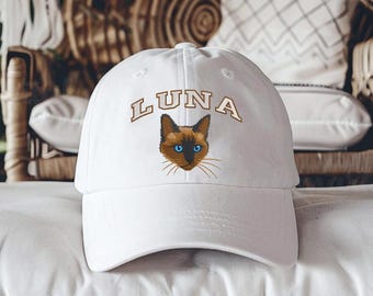 Custom Pet Photo Caps Personalized Picture Hat for Men and Women,Custom Print Hat with Your Logo , Unique Gift Idea，Pet Portrait Hat EHD17.C