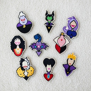 Disney Villain Patch Set Embroidered Iron On Patch Fantasy Badge for Jacket Backpack Gift