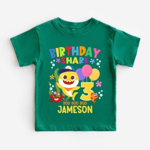 Custom Baby Shark Birthday Shirt, Baby Shark Family Birthday Shirt, Baby Shark 2025 Tee, Baby Shark Birthday Party,Family Party PSD326-330.C