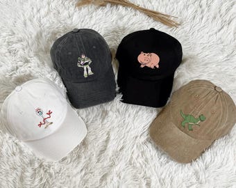 Pixar Toy Story Hat, Toy Story Slinky Dog, Buzz Lightyear, Toy Story Character Embroidered Hat, Toy Story Hat, Disney Trip Hat, EHD16-EHD027