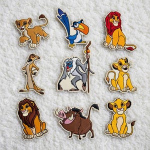 The Lion King Inspired Embroidered Patch Set Iron On Sew On Cartoon Movie Patches for Jacket Backpack Bag