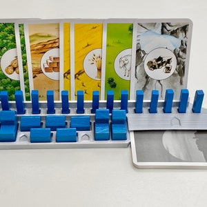 Actualización Catan 3D, soporte y organizador para material de juego, figuras de madera.
