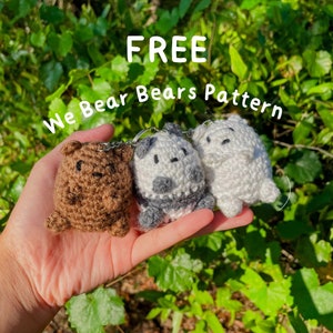 Free Crochet We Bare Bears Pattern, gehäkelte Schlüsselanhänger Bären, Häkelanleitungen, NEU