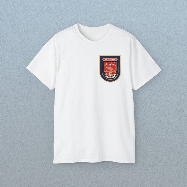 Arsenal FC Vintage 90's T-Shirt, Retro Arsenal Logo Tee, Casual Arsenal Fan Shirt. Perfect Gift for Arsenal Supporters.