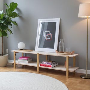 Low Shelving Unit, 3 Sizes, Wooden Shelving Unit, Wooden Tv Stand, Modern Shelving Unit, Low Bookcase, Wooden Display Stand, Record Shelf