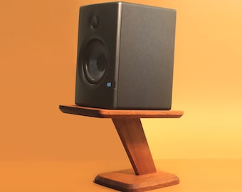 Customizable Mahogany Speaker Stand / Reference Monitor Stand / Desk Setup / Desk Organizer / Studio Setup