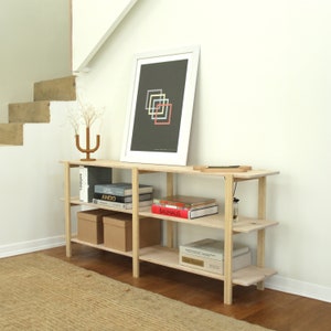 Modern Shelving Unit, 2 Colors 3 Sizes Bookshelf, Low Bookcase, Bookshelves, Record Storage Light Legs