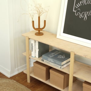 Modern Shelving Unit, 2 Colors 3 Sizes Bookshelf, Low Bookcase, Bookshelves, Record Storage image 5