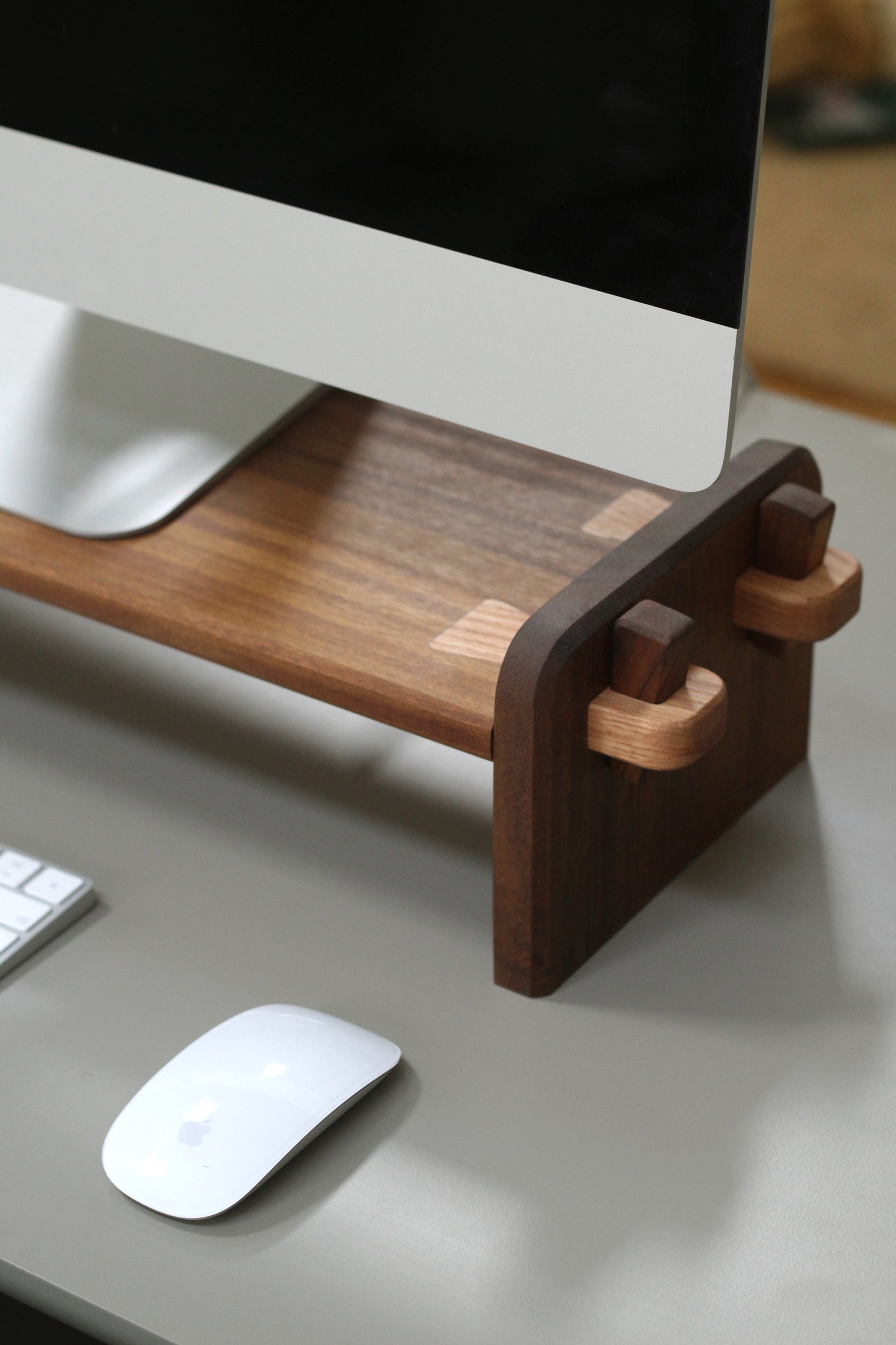 Walnut Desk Shelf / Monitor Stand / Japanese Style / Desk Shelf Raiser / Mac Stand / Wooden