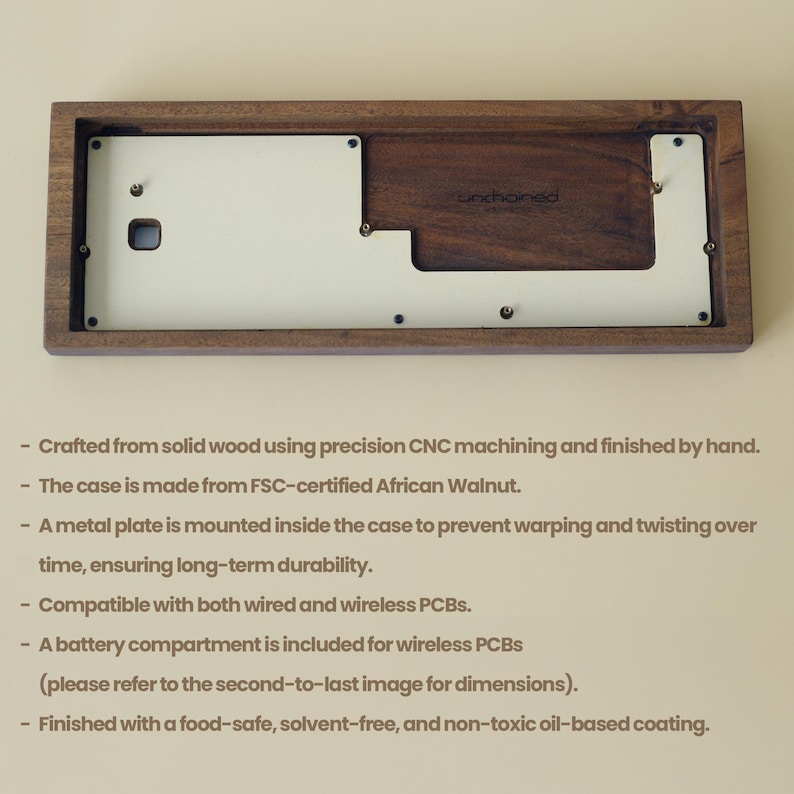 Handmade Walnut Mechanical Keyboard Case: GH60, DZ60, Wooting 60HE - Etsy