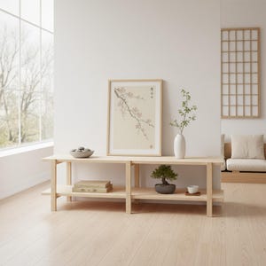 Low Shelving Unit, 3 Sizes, Wooden Shelving Unit, Wooden Tv Stand, Modern Shelving Unit, Low Bookcase, Wooden Display Stand, Record Shelf Light Legs