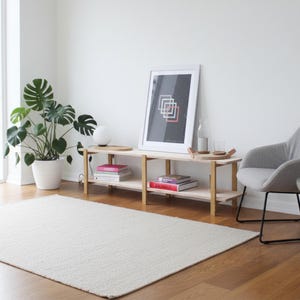 Low Shelving Unit, 3 Sizes, Wooden Shelving Unit, Wooden Tv Stand, Modern Shelving Unit, Low Bookcase, Wooden Display Stand, Record Shelf image 2