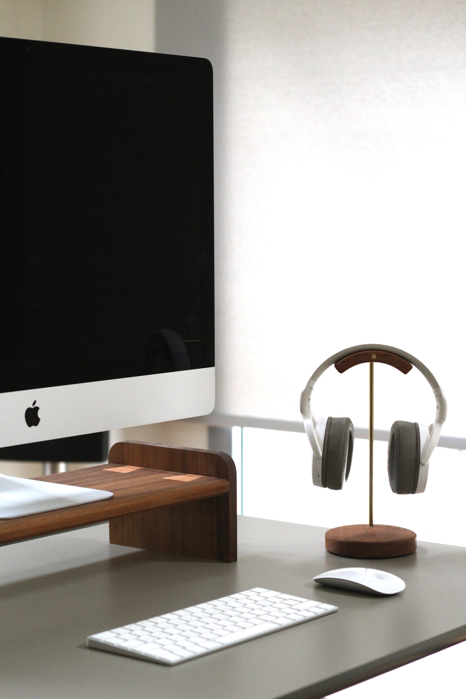 Walnut Desk Shelf / Monitor Stand / Japanese Style / Desk Shelf Raiser / Mac Stand / Wooden