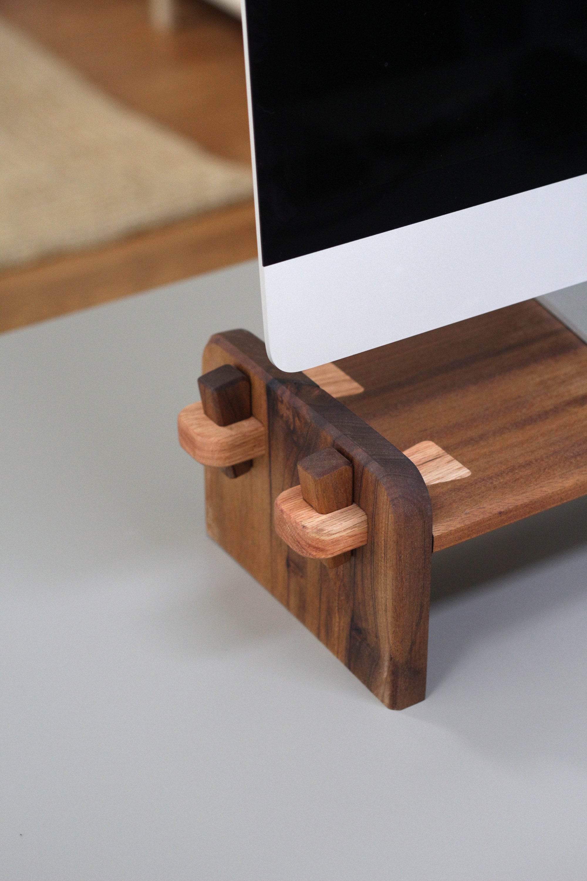 Walnut Desk Shelf / Monitor Stand / Japanese Style / Desk Shelf Raiser / Mac Stand / Wooden