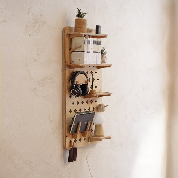 Pegboard / Shelf / Wall Organizer / Large Pegboard / Wall Shelving Unit