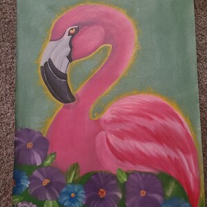 Flamingo painting