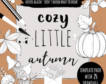 Sjablonenpakket "Cosy Little Autumn", 25 motieven, DIGITAAL pdf-bestand